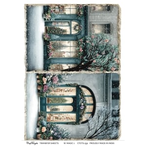 CTDTS 591 CrafTangles transfer sheet Winter Magic 1