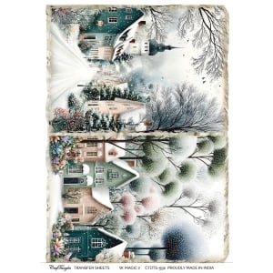 CTDTS 592 CrafTangles transfer sheet Winter Magic 2