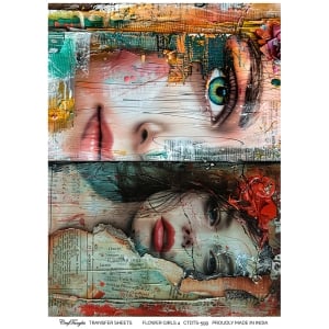 CTDTS 599 CrafTangles transfer sheet Flower Girls 4