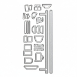 Steel Dies - Kitchen Bowls and Plates (Set of 20 dies)