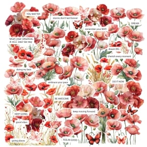 CTDCP 33 CrafTangles Die cuts ephemera Colourful Flowers 4