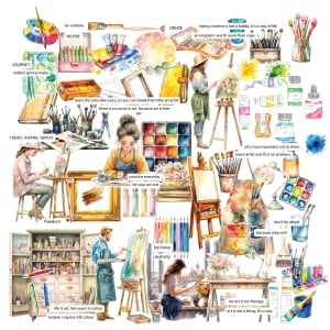 CTPCS 87 My Life 3 CrafTangles Precut Journal Stickers 1