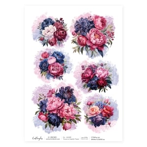 310 Spring Flowers 35 CrafTangles Tissue napkin paper