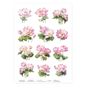 311 Lotus Flowers 2 CrafTangles Tissue napkin paper