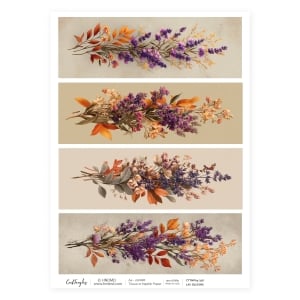 318 Lavendar Blooms CrafTangles Tissue napkin paper