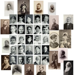 CTDCP 41 CrafTangles Die cuts ephemera Vintage People 1