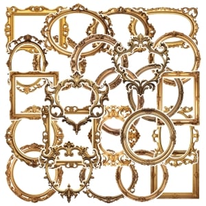 CTDCP 44 CrafTangles Die cuts ephemera Vintage Frames 1