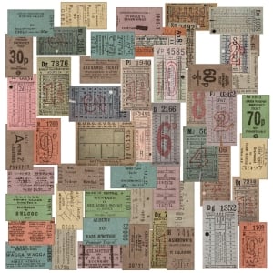 CTDCP 45 CrafTangles Die cuts ephemera Vintage Tickets 2