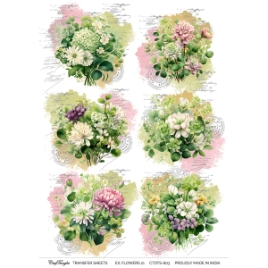 CrafTangles A4 Transfer It Sheets - Exotic Flowers 21