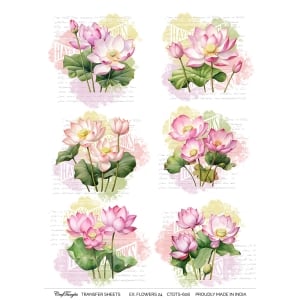 CTDTS 606 CrafTangles transfer sheet Exotic Flowers 24