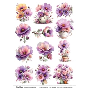 CTDTS 608 CrafTangles transfer sheet Watercolor Springs 11