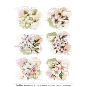 CTDTS 610 CrafTangles transfer sheet Exotic Flowers 26