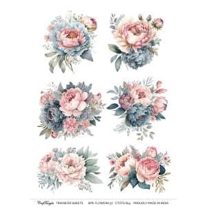 CTDTS 614 CrafTangles transfer sheet Spring Flowers 57