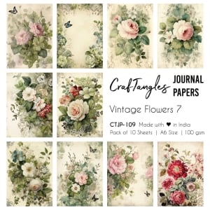 CTJP 109 Vintage Flowers 7 Craftangles journal paper