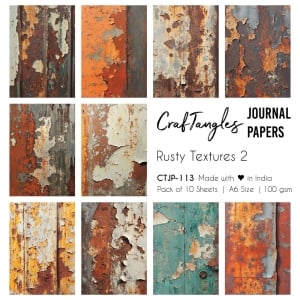 CTJP 113 Rusty Textures 2 Craftangles journal paper