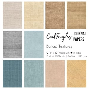 CTJP 117 Burlap Textures Craftangles journal paper