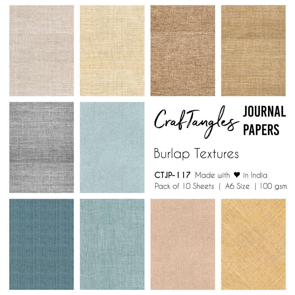 CrafTangles Journal Papers (A6 pack of 10 sheets) - Burlap Textures (100 gsm) CTJP 117 Burlap CrafTangles Journal Papers (A6 pack of 10 sheets) - Burlap Textures (100 gsm)