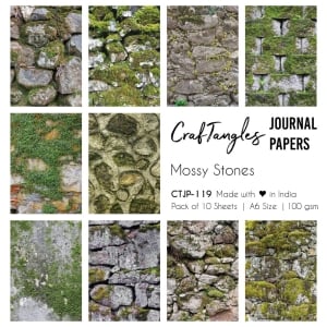 CTJP 119 Mossy Stones Craftangles journal paper